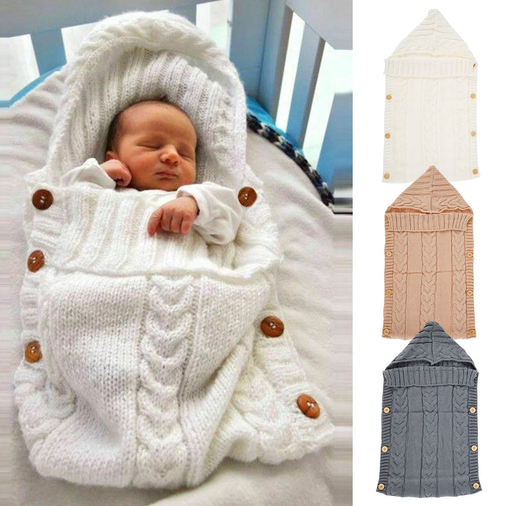 Autumn Winter Baby Knitted Wool Sleeping Bag