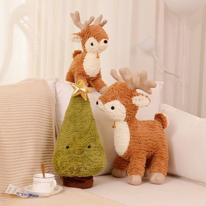 Elk and Christmas Tree Plush